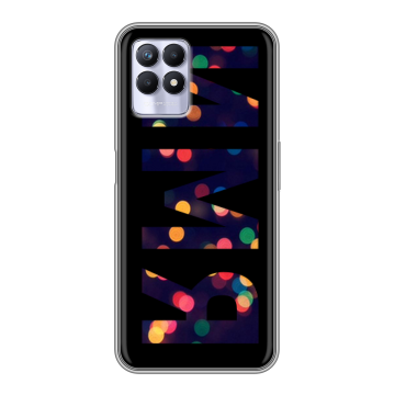 Силиконовый чехол на Realme 8i с принтом ИМЯ