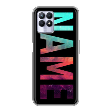 Силиконовый чехол на Realme 8i с принтом NAME