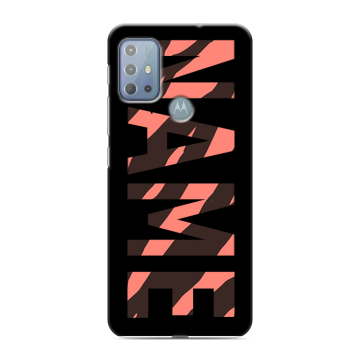 Силиконовый чехол на Motorola Moto G20 с принтом NAME