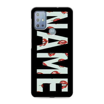 Силиконовый чехол на Motorola Moto G20 с принтом NAME