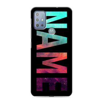 Силиконовый чехол на Motorola Moto G20 с принтом NAME