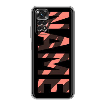 Силиконовый чехол на Xiaomi Redmi Note 11 с принтом NAME