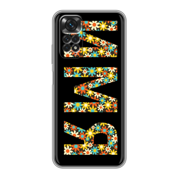 Силиконовый чехол на Xiaomi Redmi Note 11 с принтом ИМЯ