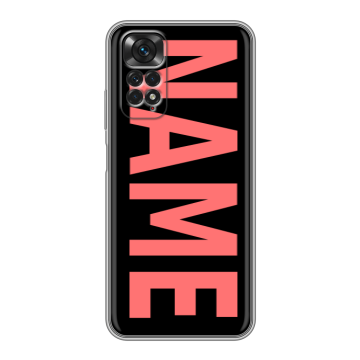 Силиконовый чехол на Xiaomi Redmi Note 11 с принтом NAME