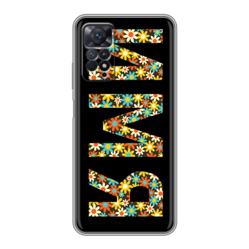 Силиконовый чехол на Xiaomi Redmi Note 11 Pro с принтом ИМЯ