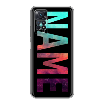 Силиконовый чехол на Xiaomi Redmi Note 11 Pro с принтом NAME