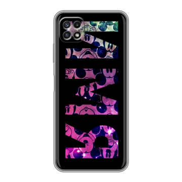 Силиконовый чехол на Samsung Galaxy A22s 5G с принтом ИМЯ