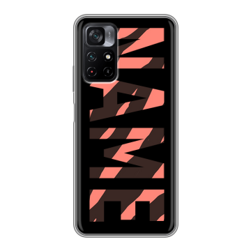 Силиконовый чехол на Xiaomi Poco M4 Pro 5G с принтом NAME