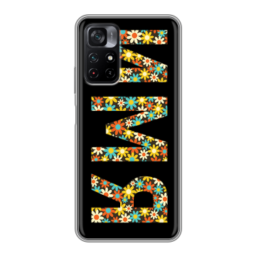 Силиконовый чехол на Xiaomi Poco M4 Pro 5G с принтом ИМЯ