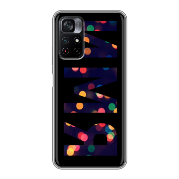 Силиконовый чехол на Xiaomi Poco M4 Pro 5G с принтом ИМЯ