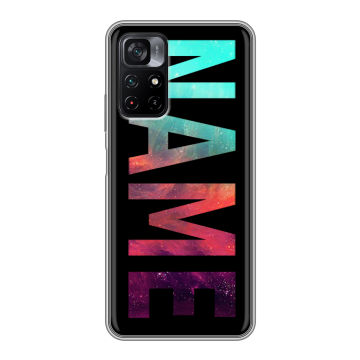 Силиконовый чехол на Xiaomi Poco M4 Pro 5G с принтом NAME