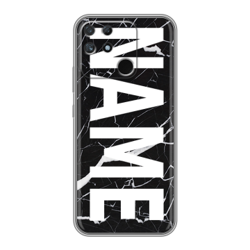Силиконовый чехол на Realme Narzo 50A с принтом NAME