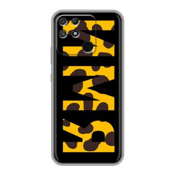 Силиконовый чехол на Realme Narzo 50A с принтом ИМЯ