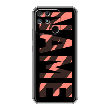 Силиконовый чехол на Realme Narzo 50A с принтом NAME