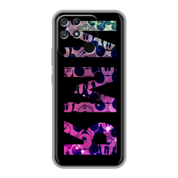 Силиконовый чехол на Realme Narzo 50A с принтом ИМЯ