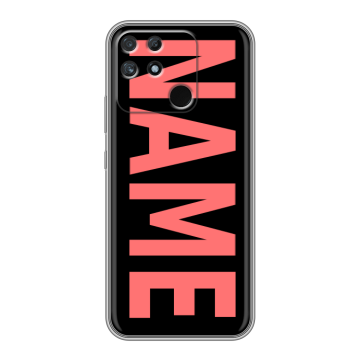 Силиконовый чехол на Realme Narzo 50A с принтом NAME