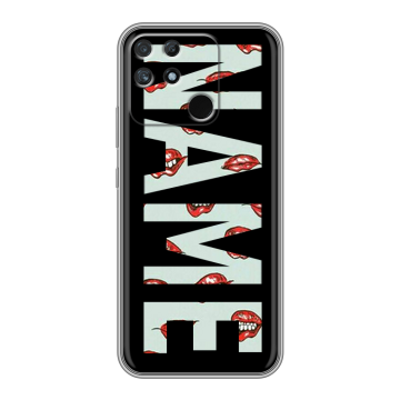 Силиконовый чехол на Realme Narzo 50A с принтом NAME