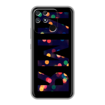 Силиконовый чехол на Realme Narzo 50A с принтом ИМЯ