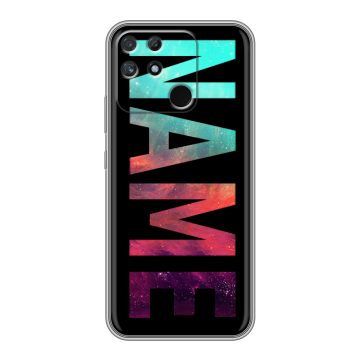 Силиконовый чехол на Realme Narzo 50A с принтом NAME