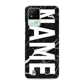 Силиконовый противоударный чехол на Realme Narzo 50i с принтом NAME