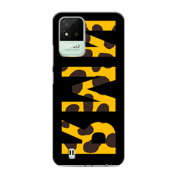 Силиконовый противоударный чехол на Realme Narzo 50i с принтом ИМЯ