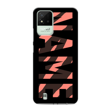 Силиконовый противоударный чехол на Realme Narzo 50i с принтом NAME