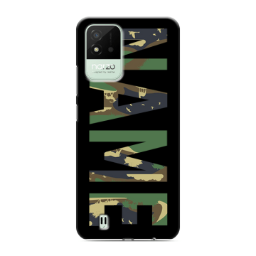 Силиконовый противоударный чехол на Realme Narzo 50i с принтом NAME
