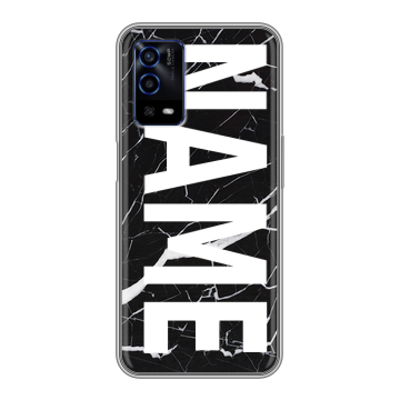 Силиконовый противоударный чехол на OPPO A55 с принтом NAME