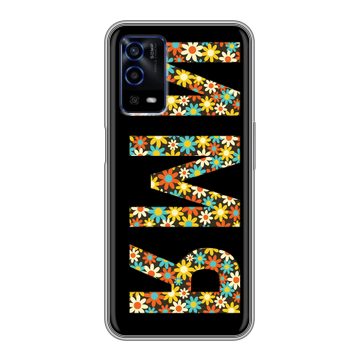 Силиконовый противоударный чехол на OPPO A55 с принтом ИМЯ