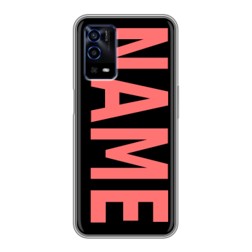 Силиконовый противоударный чехол на OPPO A55 с принтом NAME