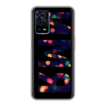Силиконовый противоударный чехол на OPPO A55 с принтом ИМЯ