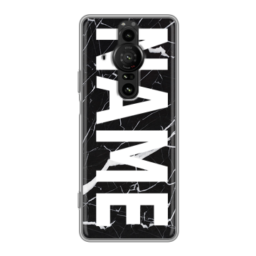 Силиконовый противоударный чехол на Sony Xperia Pro-I с принтом NAME