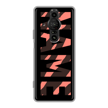 Силиконовый противоударный чехол на Sony Xperia Pro-I с принтом NAME