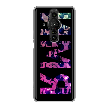 Силиконовый противоударный чехол на Sony Xperia Pro-I с принтом ИМЯ