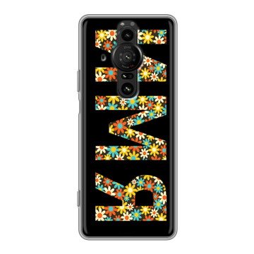 Силиконовый противоударный чехол на Sony Xperia Pro-I с принтом ИМЯ