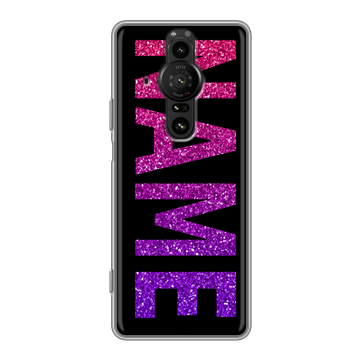 Силиконовый противоударный чехол на Sony Xperia Pro-I с принтом NAME