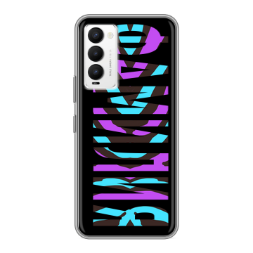 Силиконовый противоударный чехол на Tecno Camon 18 с принтом ФАМИЛИЯ