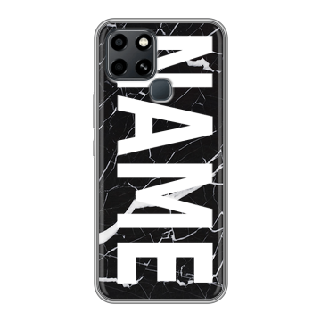 Силиконовый чехол на Infinix Smart 6 с принтом NAME