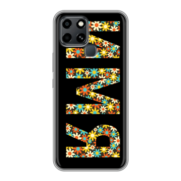 Силиконовый чехол на Infinix Smart 6 с принтом ИМЯ