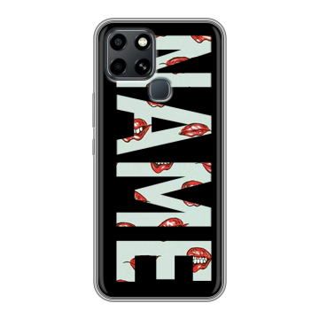 Силиконовый чехол на Infinix Smart 6 с принтом NAME