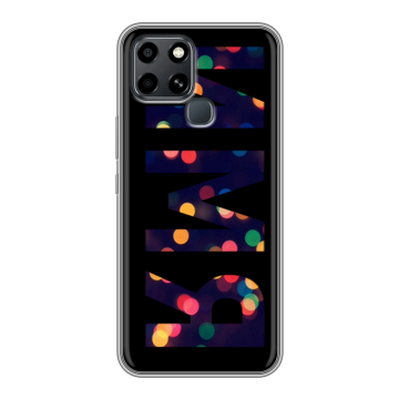 Силиконовый чехол на Infinix Smart 6 с принтом ИМЯ