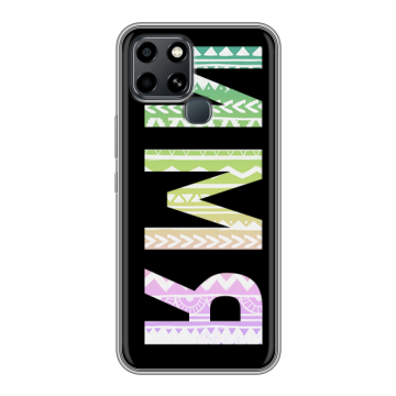 Силиконовый чехол на Infinix Smart 6 с принтом ИМЯ