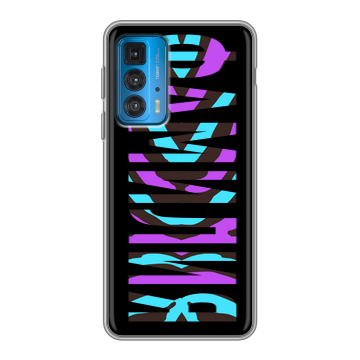 Силиконовый чехол на Motorola Edge 20 с принтом ФАМИЛИЯ