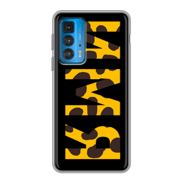 Силиконовый чехол на Motorola Edge 20 с принтом ИМЯ