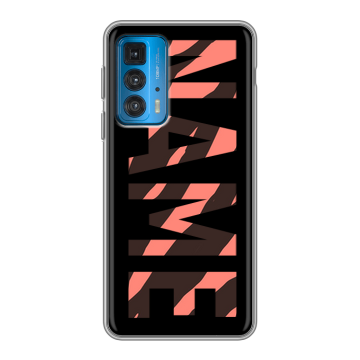 Силиконовый чехол на Motorola Edge 20 с принтом NAME