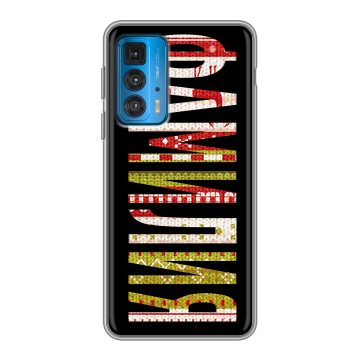 Силиконовый чехол на Motorola Edge 20 с принтом ФАМИЛИЯ