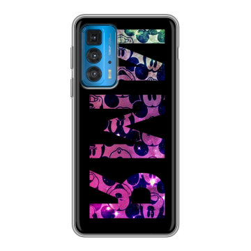 Силиконовый чехол на Motorola Edge 20 с принтом ИМЯ