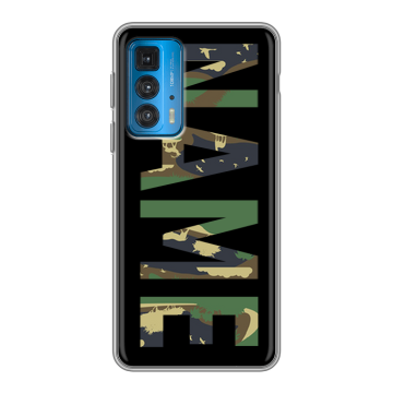 Силиконовый чехол на Motorola Edge 20 с принтом NAME
