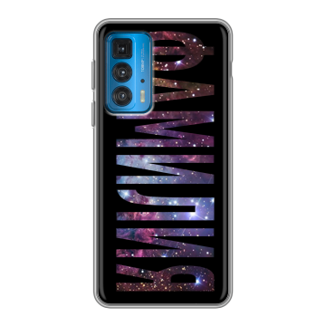 Силиконовый чехол на Motorola Edge 20 с принтом ФАМИЛИЯ