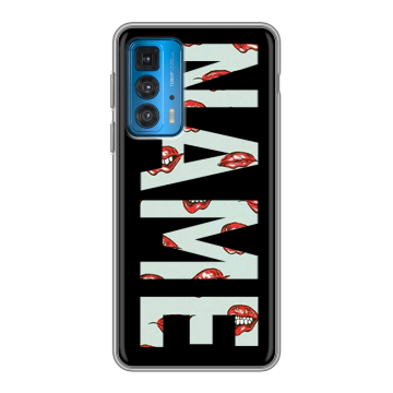 Силиконовый чехол на Motorola Edge 20 с принтом NAME